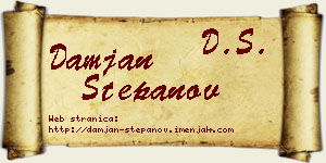 Damjan Stepanov vizit kartica